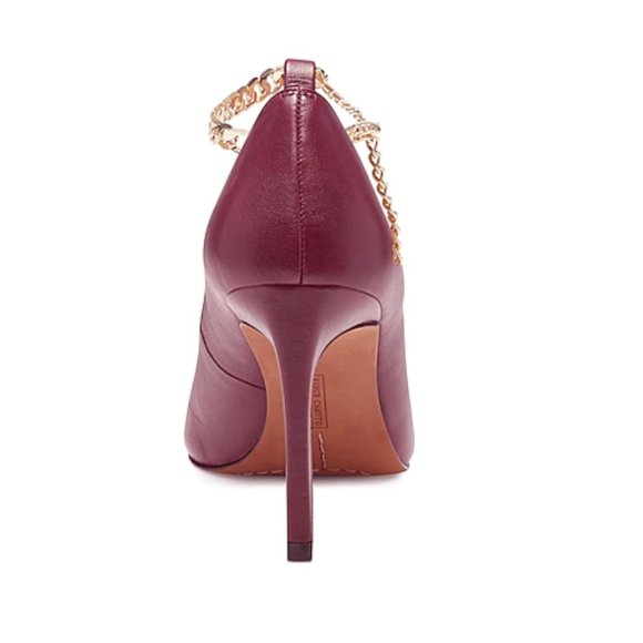 NEW Vince Camuto Women Peddya Elderberry Pointy Heel Anklet Chain Dress Pump - Picture 3 of 7